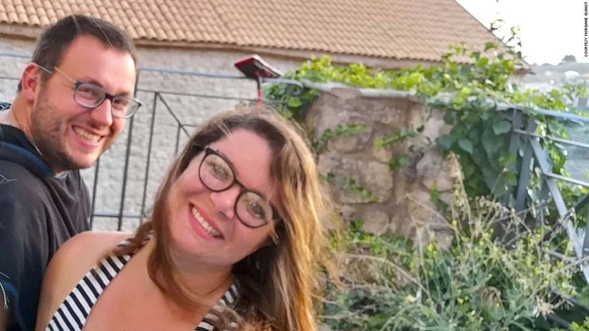 Morgane Guihot and her husband